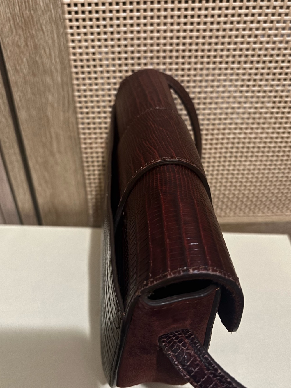 RARE Sezane T. Bag in Mahogany Crossbody Long Strap - Picture 8 of 15
